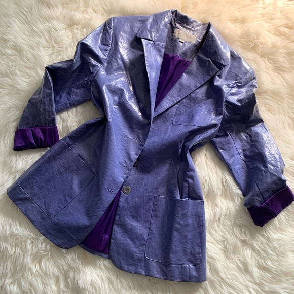Vintage Coated Linen Women’s Skirt Suit 8/Medium